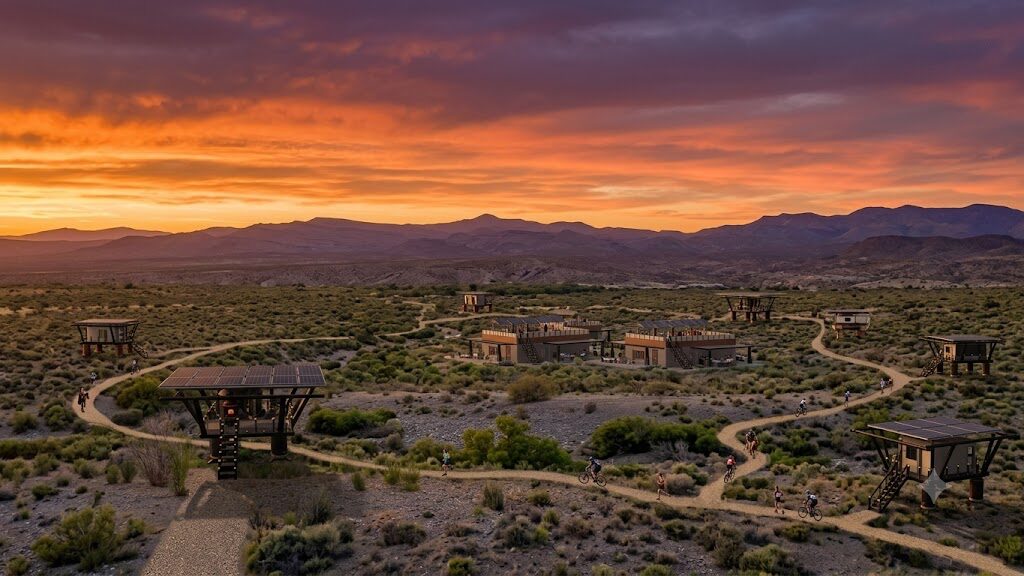 High desert terrain in Sierra County, New Mexico